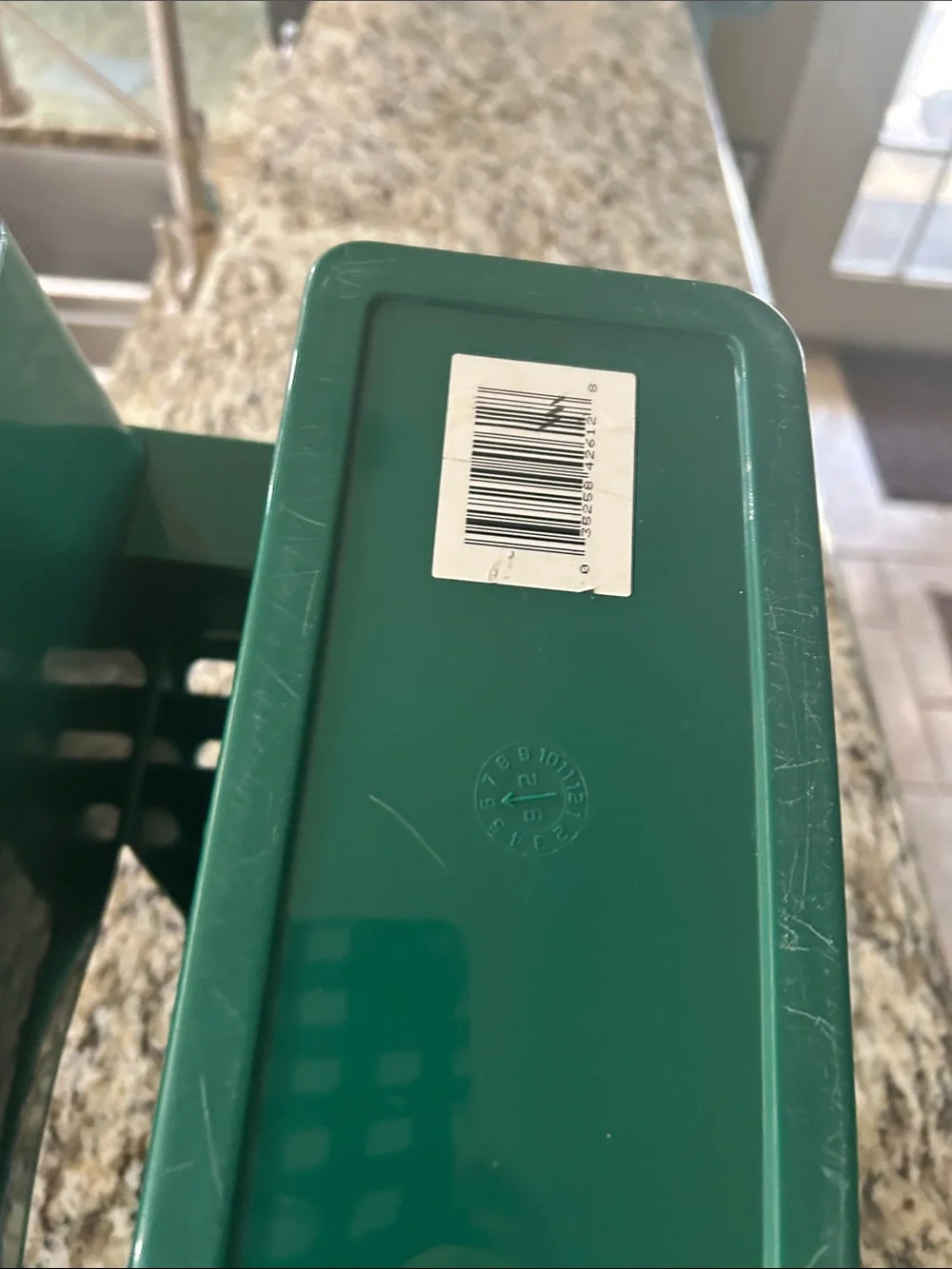 Green Plastic Cleaning Storage 6 slots for cleaning brush Tote with Carry Handle